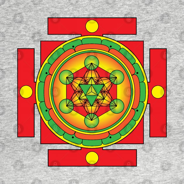 Metatron's Cube Merkaba Mandala by GalacticMantra